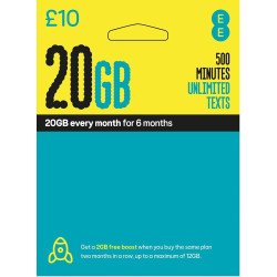 EE £10 Pay As You Go - Free
