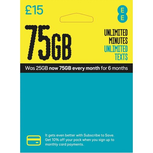 EE £15 Pay As You Go - Free