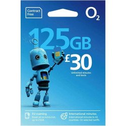 O2 Pay As You Go £30 - 125GB Data, Unlimited Minutes, Unlimited Text O2 Pay As You Go £30 - 125GB Data, Unlimited Minutes, Unlimited Text