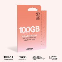 Three Pay As You Go £15 - 100GB Data, Unlimited Minutes, Unlimited Text