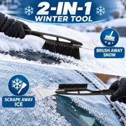 2pcs Car Snow Brush Ice Scraper Long Handle Windshield Frost Removal Tool 2pcs Car Snow Brush Ice Scraper Long Handle Windshield Frost Removal Tool