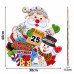 3Pcs Christmas Santa Snowman Glitter Wall Door Hanging Decor DIY Stickers