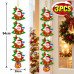 3pcs Christmas Glitter Santa Tree Hanging Decoration Wall Door Banner Xmas Ornament