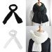 Scarf Women Winter Versatile Solid Color Thickened Woolen Knitted Scarf - Black