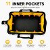 17" Tool Bag Double Layer Heavy Duty Storage Holdall Carry Case Yellow Black