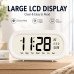 Digital Alarm Clock with Large LCD Display, Electronic Desk Clock with Calendar Snooze Function Random Colors