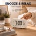 Digital Alarm Clock with Large LCD Display, Electronic Desk Clock with Calendar Snooze Function Random Colors