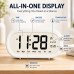 Digital Alarm Clock with Large LCD Display, Electronic Desk Clock with Calendar Snooze Function Random Colors