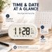 Digital Alarm Clock with Large LCD Display, Electronic Desk Clock with Calendar Snooze Function Random Colors