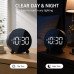 LED Digital Alarm Clock, Large Display Electronic Desk Clock with Clear Time Display, Modern Bedside Clock Random Colors