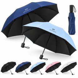 8 Ribs Manual Folding travel Folding Umbrella Windproof Compact Rain Sun Travel Color random