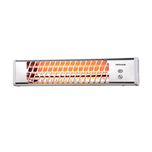 Wall Quartz Heater 2 Bar 1200W Electric Patio Heater With 2 Heat Settings Square for Backyard Garage Decks