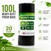 20pcs Heavy Duty Bin Bags 100L Plastic Leak Proof Black Refuse Rubbish Sacks
