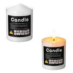 15cm Column Candle Wax Long Burn Candles with Cotton Wick for Relaxation Yoga Bath Allergen Safe