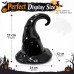 Halloween Witch Hat Tealight Candle Holder Ceramic Star Cut-Out Decor Black