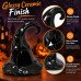 Halloween Witch Hat Tealight Candle Holder Ceramic Star Cut-Out Decor Black