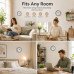 17.5cm White Wall Clock Silent Quartz Round Battery Operated Home Office Kitchen Clock