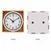 17.5cm White Wall Clock Silent Quartz Round Battery Operated Home Office Kitchen Clock