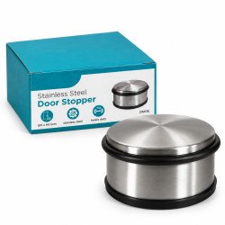 Heavy Duty Stainless Steel Door Stopper Non-Slip Floor Door Stop 1kg 11cm Round