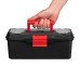 13 Inch Organiser Toolbox Storage Box with Compartments Workshop DIY Tool Case