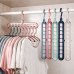 10Pack Clothes Hangers 9 Holes Wardrobe Organiser 360 Rotation Space Saving for Dorm Apratment