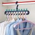 10Pack Clothes Hangers 9 Holes Wardrobe Organiser 360 Rotation Space Saving for Dorm Apratment