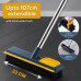 Long Handle Floor Scrub Brush with Squeegee Hair Cleaning Comb Stiff Bristle Brush Useful Cleaning Tool