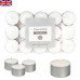 15PCS White Tealights Unscented Unfragranced Candles 3h Burn Time for Festivals Yoga Bathroom Gifts